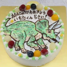 トリケラトプスのイラストケーキ【５号～】